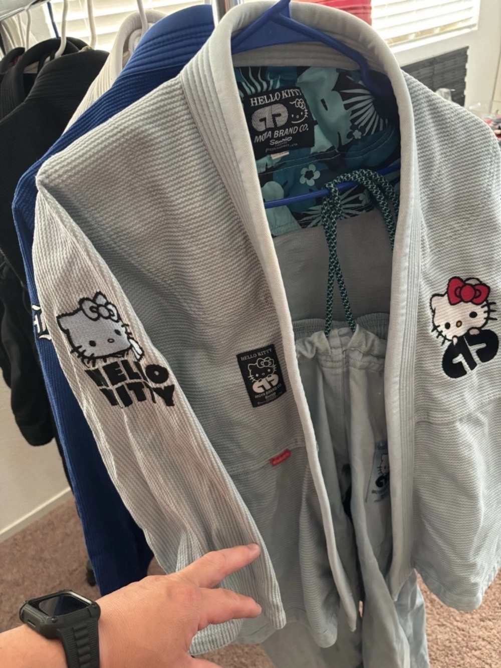 Moya x Hello Kitty collaboration Light blue Jiu-Jitsu Gi Set A0 - Picture 4 of 7